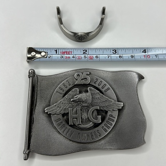 Harley-Davidson HOG 25th Anniversary Collector Metal Plaque with Stand - Picture 3 of 4